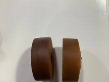 Stock on the left. 
Slight concave with the previously mentioned part number on the right. 