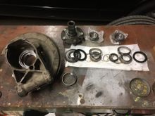 Bits and pieces.. had no hydraulic press so i carefully klubbed everything out..