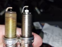 ngk plug out - was this factory or does this mean someone else changed plugs prior to my 79,000 mile purchase??? also, why do you think new denso plug is almost an 1/8'' taller??
