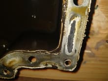 Oil pan - you can see the oil seeping...