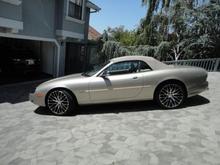 Side with new wheels and pin stripe