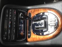 image chrome shifter surround with gloss black dash kit shifter surround.