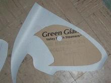Template piece on top of vinyl