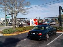In front of the Daytona Speedway
