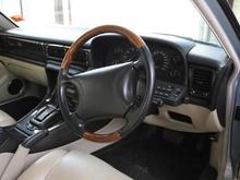 Oatmeal leather and dark-stained maple veneer