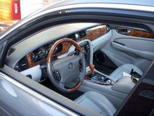 2004 Jaguar XJ8 interior before navigation installed.
