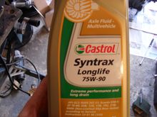 Here's what I used to refill the diff.