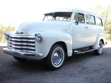 '51 suburban 11 year project. sold at BJ Scottsdale