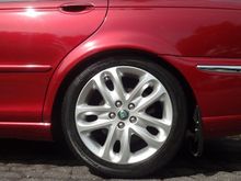 X-type sport wheels with Eibach prokit springs on new stock suspension.