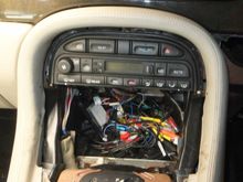 dogs breakfast - there is no room for all the wiring, plus the Air bag processor