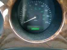 1998 XJ8 Vandan Plas 200,000 miles on 2/11/2016