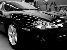 This is Lola. My 1998 XK8 at the detailers before winter.