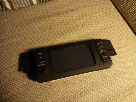 Touch screen digitizer and display fit perfectly behind the old sat nav frame after a few minor mods.