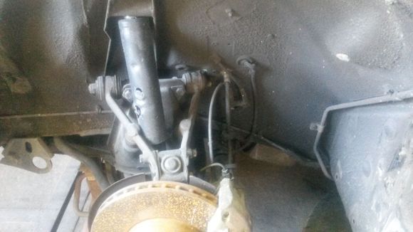 Dislocation of front suspension