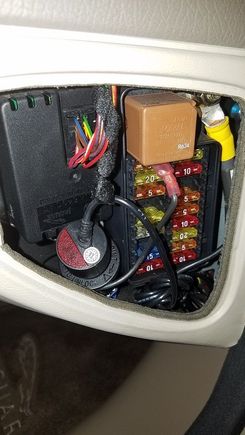 Passenger side fuse box