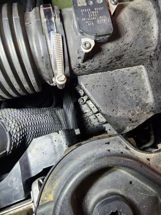 Front Right (US Driver's Side) coolant spray next to airbox. 