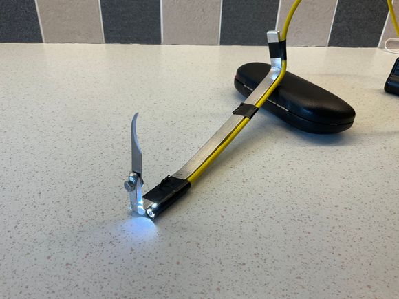 Forward facing camera and dimmable leds