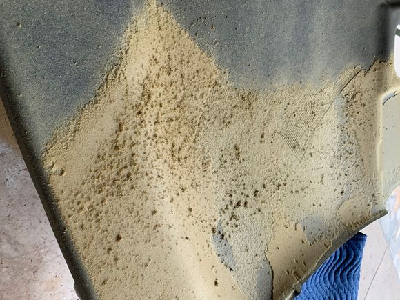 In the process of removing rotted foam