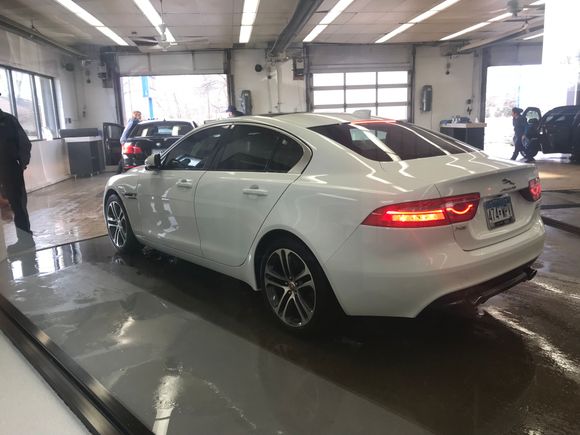 Trying to keep her clean.