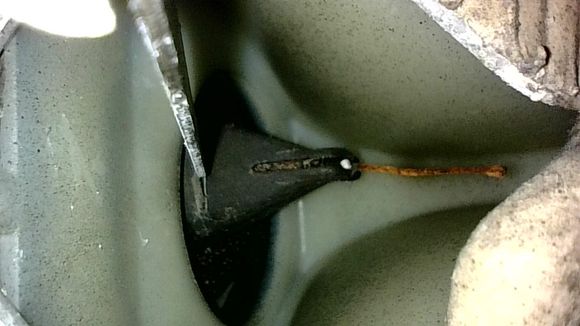 I thought the blade here was a bit too close to the firewall… I didn’t want to cut it too close and risk a leak in the car