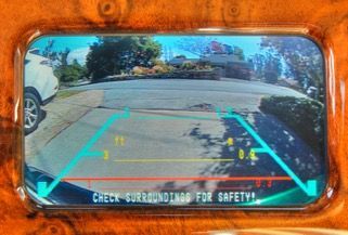 Display automatically switches to backup camera when in reverse gear