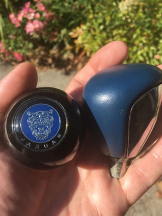 Saw British Autowood selling the wood knob with blue growler on ebay. Decided to see if Saul could combine the two.