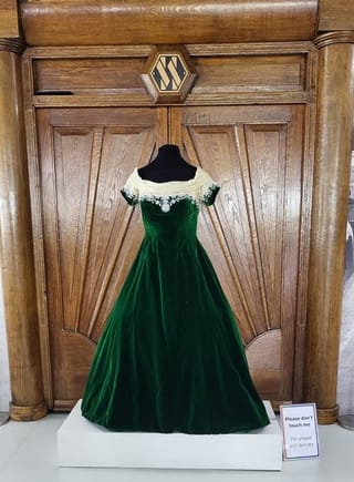 Sir William Lyons, founder of Jaguar, liked green so much he had this dress made for his wife.