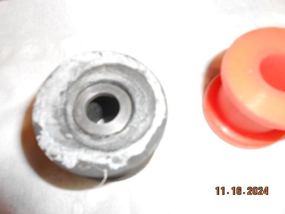 special donut washer #28 slides into the old bushing