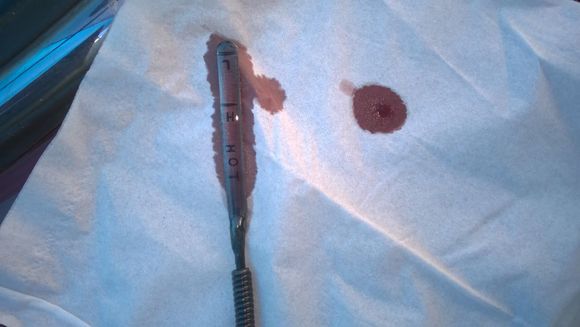 Not very clear but the fluid is just to the top of the blade, this has been sitting for the last 3-4 weeks without starting