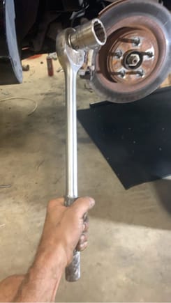 This is my persuader.  A 3’ long 3/4” drive ratchet.  Nothing can resist it!