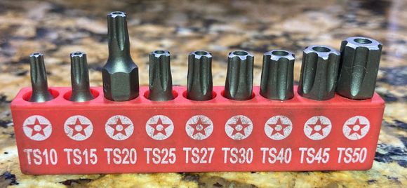 The TS20 is the correct size for the TPS bolt head. 