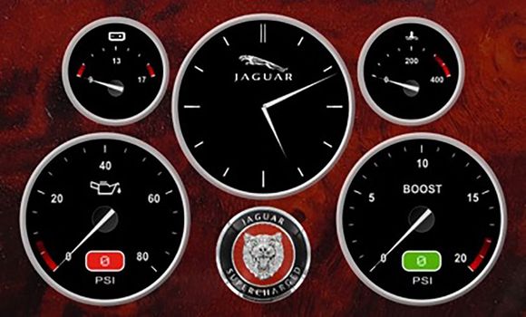 Gauges display created using DashXL software