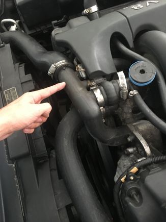 Leak coming for where I'm pointing but underneath not exactly where my finger is