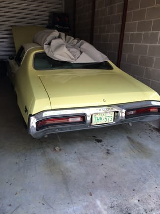This is my first car, 1972 Buick Skylark 350, which I've owned since 1978. This photo was taken a few hours ago.