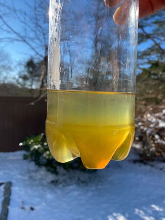 Initial brake fluid drain. Pretty nasty looking. 