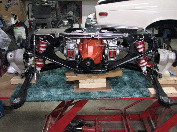 Ready to back in.  Using a HF motorcycle lift table