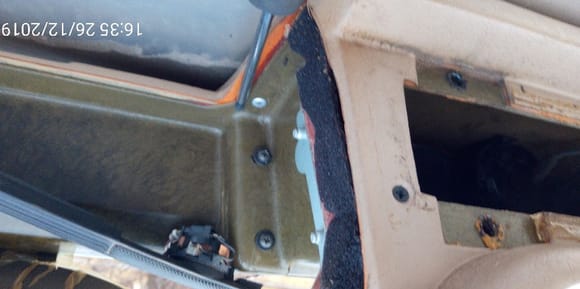Screws on driver's (USA car) of the dash