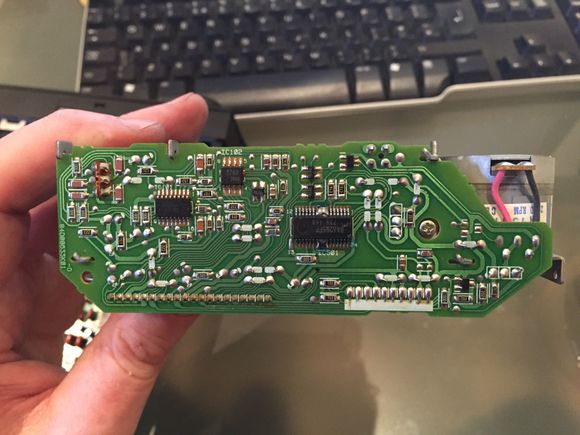 Close up of tape-deck daughter board