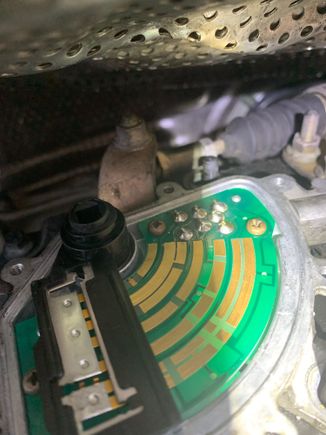 With lever on #1, #5, #6 have 12v in Park, Move shifter out of P #6 got to zero but in neutral #6 has 12v again so I believe rotary switch is working 
