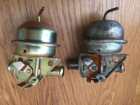 New adapted XJ6 valve for the S Type on left with an original XJ6 valve on right