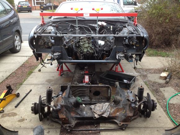 Removed sump to remove oil pump so I can finally change the lower timing chain!