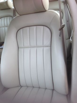 Passenger seat after the third coat of colorant.