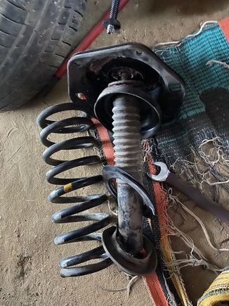 Spring and strut removed