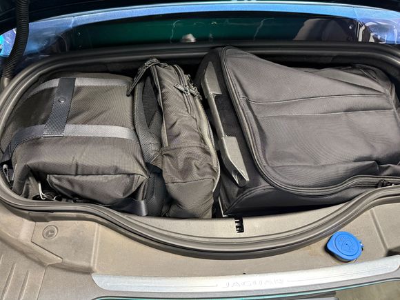 Fully loaded except car/first aid bag.