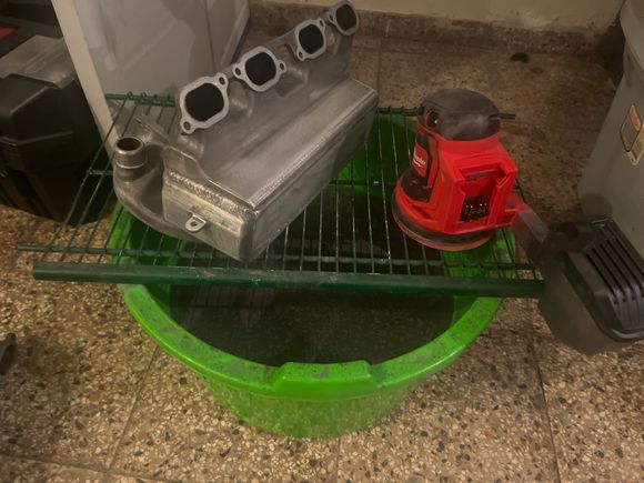 Cleaning and sanding the charge coolers and inlet took forever. If it’s available to you, try Walnut or CO2 blasting instead. 