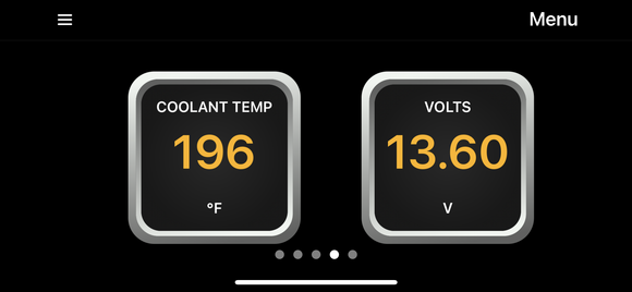 This is a screenshot of the dual gauge dashboard in action.