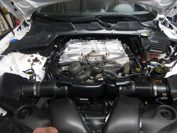 engine is clean ,has original cooling components