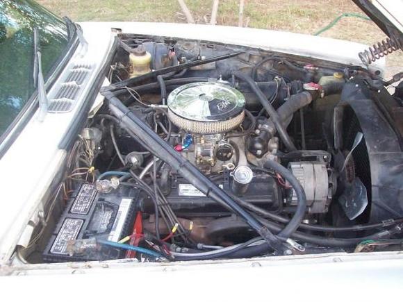 350 - Edelbrock intake, heads, and carb.
