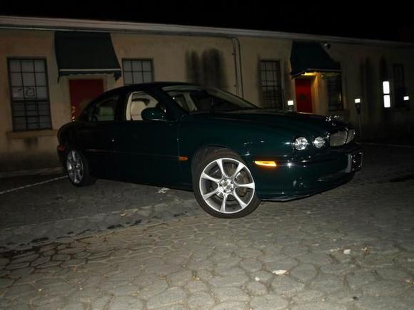 Another night shot of my beautiful car on riverstreet in Savannah.