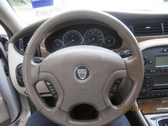 Steering wheel.
